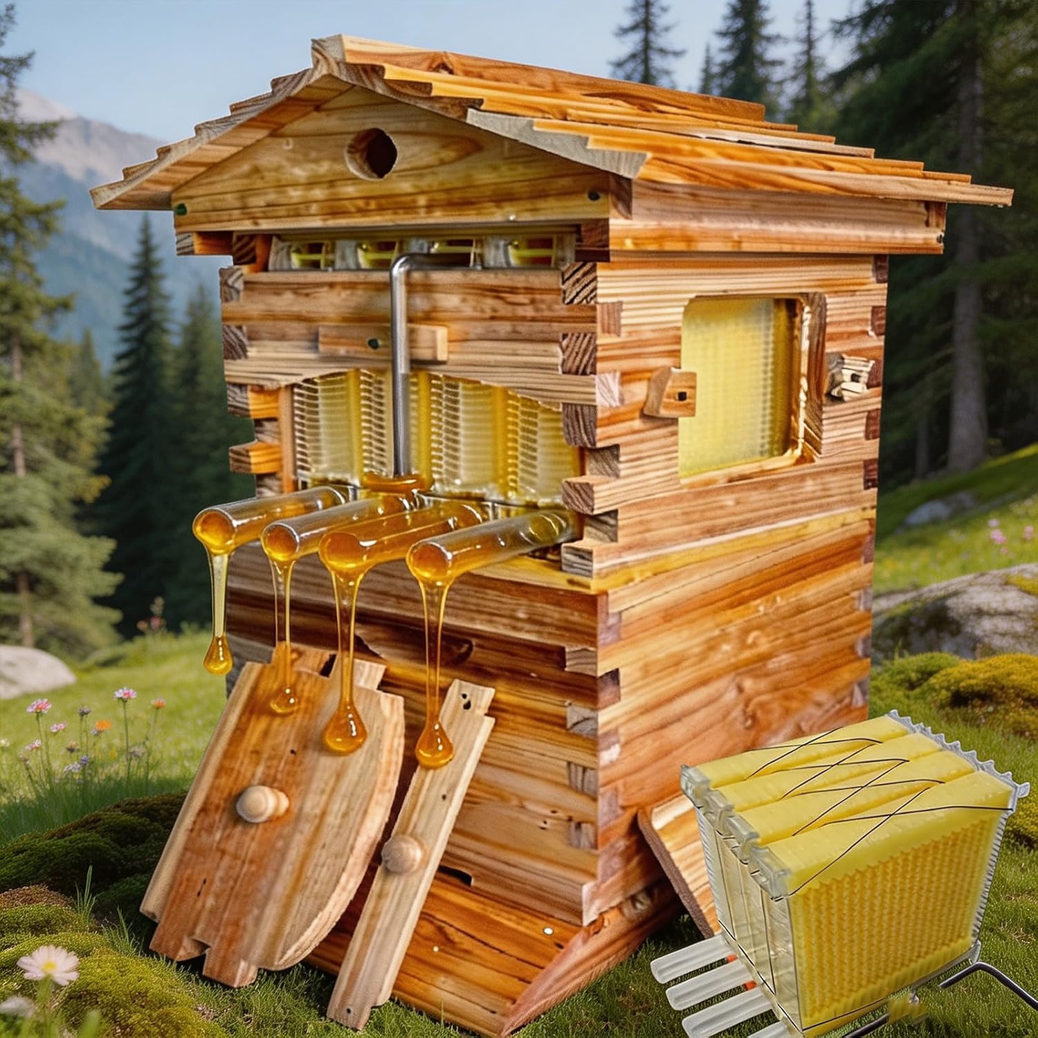 2-in-1 Self-Flowing Honey Beeh - đánh giá và giá Beehive Frame Wax