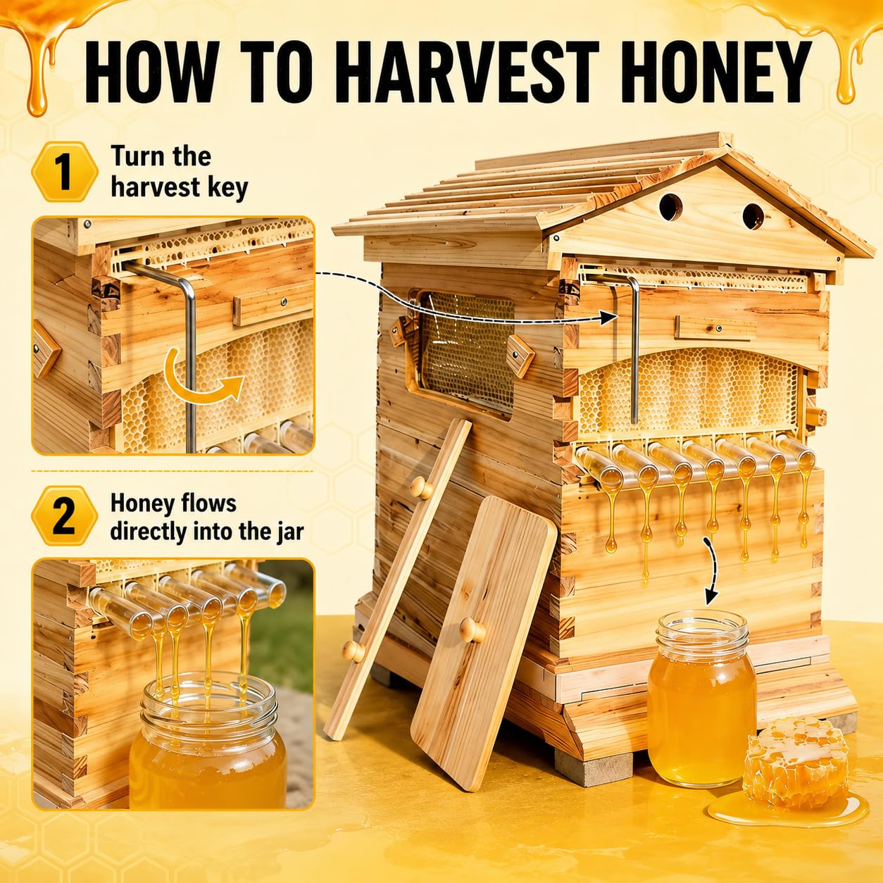 2-in-1 Self-Flowing Honey Beeh - đánh giá và giá Beehive Frame Wax