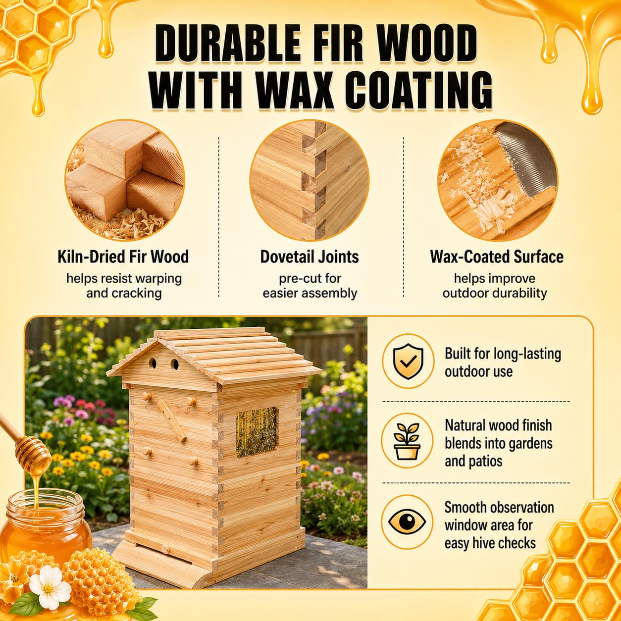 2-in-1 Self-Flowing Honey Beeh - đánh giá và giá Beehive Frame Wax